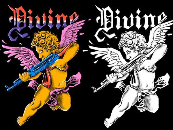 Divine t shirt vector illustration