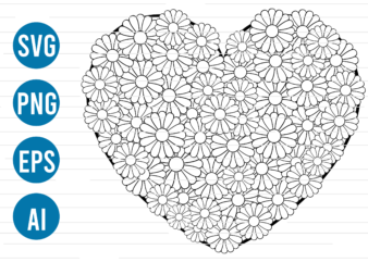 Heart Svg, love Svg, Valentine Days Svg,Heart Icon, t shirt designs,heart floral,floral svg,