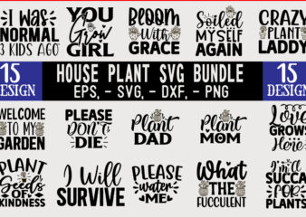 House plant SVG T shirt Design Bundle