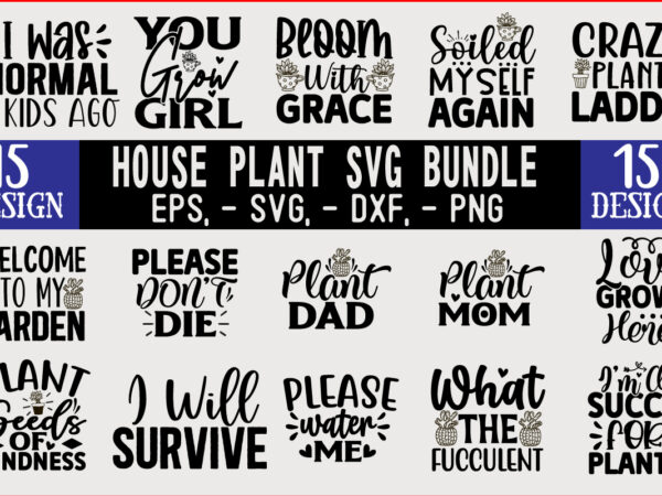 House plant svg t shirt design bundle