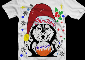 Merry Christmas tshirt designs template vector, Wolf Christmas Svg, Animals Svg, Wild Animals Svg, Wolf Svg, Merry Christmas Svg, Merry Christmas vector, Merry Christmas logo, Christmas Svg, Christmas vector, Funny