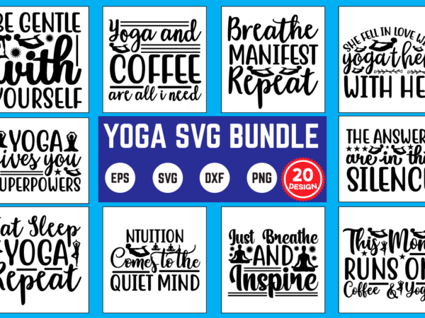 Yoga svg bundle t shirt design template