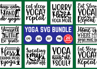 Yoga svg bundle t shirt design template