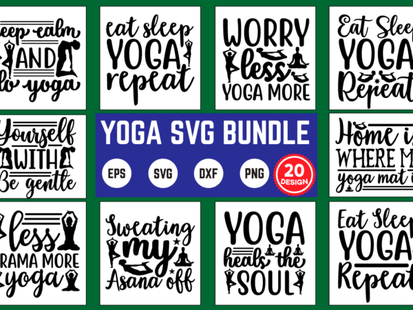 Yoga svg bundle t shirt design template