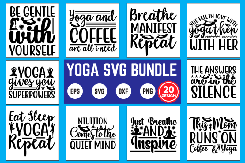 Yoga svg bundle t shirt design template