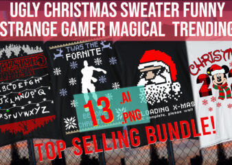 Ugly Christmas Sweater Funny Strange Gamer Magical Top TrendingMerry Christmas Bundle