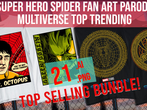 Super hero spider fan art parody webs octopus goblin top seller top trending t shirt template vector