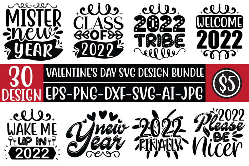 valentine’s day svg design bundle