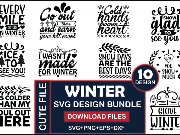 Winter svg design bundle