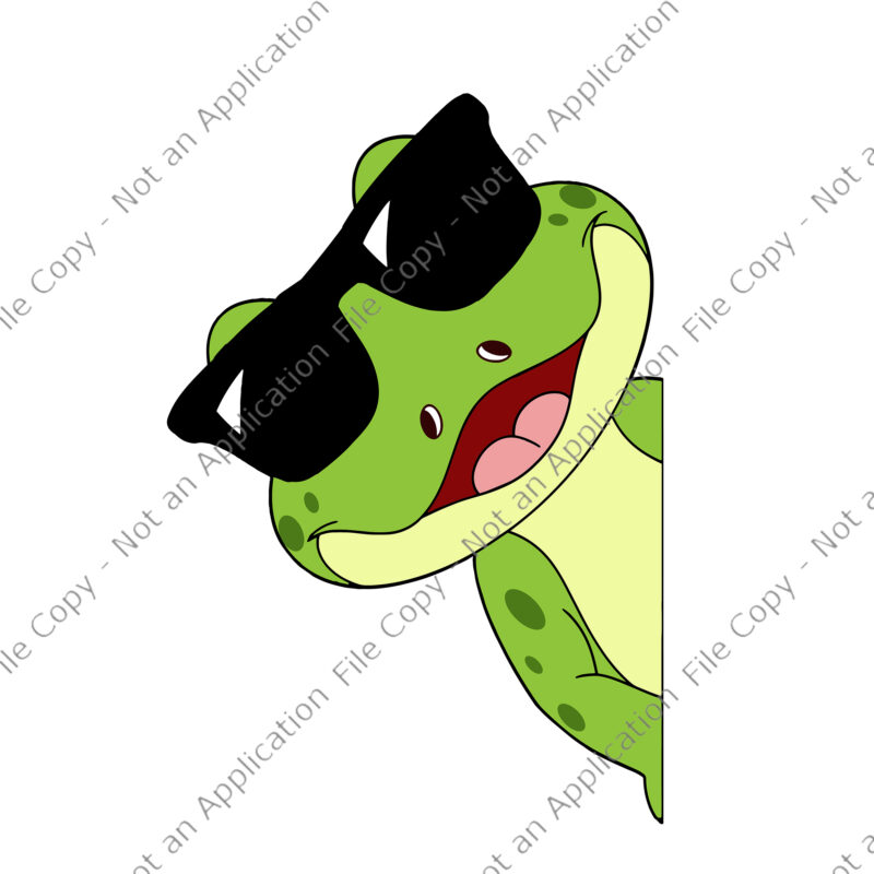 Funny Frog With Sunglasses Svg, Frog Svg, Funny Frog Svg