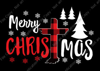 Merry Christmas Christians Buffalo Plaid Svg, Merry Christmas Svg, Christians Svg, Christmas Svg