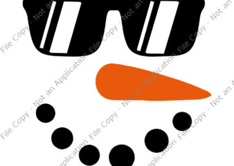 Snowman Glasses Svg, Snowman Shirt for Boys Kids Toddlers Glasses Christmas Winter Svg, Snowman Svg, Snowman Christmas