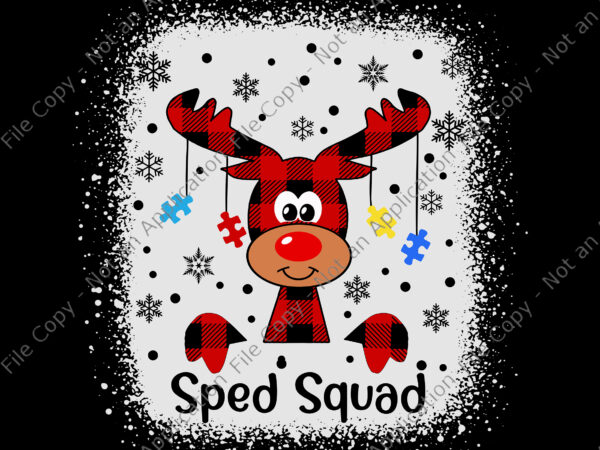 Autism sped squad reindeer sped squad reindeer svg, sped squad cute red plaid reindeer special ed for christmas svg, reindeer svg, reindeer christmas svg t shirt vector