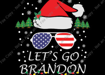 Let’s Go Brandon Svg, Let’s Go Branson Brandon Conservative Anti Liberal Svg, Hat Santa Svg, Christmas Svg t shirt vector graphic