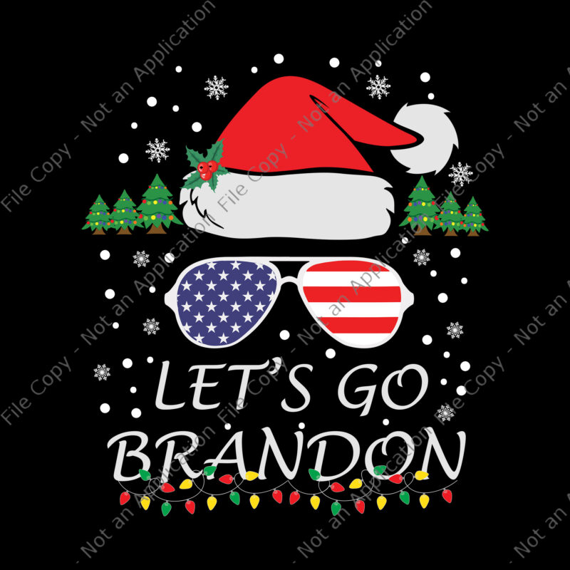 Let’s Go Brandon Svg, Let’s Go Branson Brandon Conservative Anti Liberal Svg, Hat Santa Svg, Christmas Svg