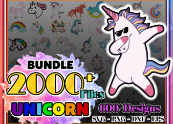 1 Combo 2000+ Unicorn Design SVG Bundle, Dada Unicorn Png, Svg, Png, dxf, eps, Dadacorn Png, Daddy Unicorn Sublimation, Instant Download CB998462714