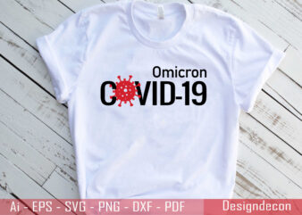 Omicron Covid-19 handwritten CORONAVIRUS quotes T-shirt Template. Typography of Omicron variant of Covid-19.