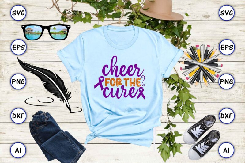 Cheer for the cure SVG vector for print-ready t-shirts design
