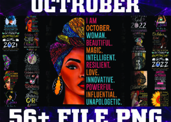 1 Combo 56+ October PNG Bundle, October Png, A Queen Was Born In October Birthday PNG, In October We Wear Pink Png, October Girls Png Digital 868498130