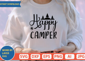 Happy Camper SVG Vector for t-shirt