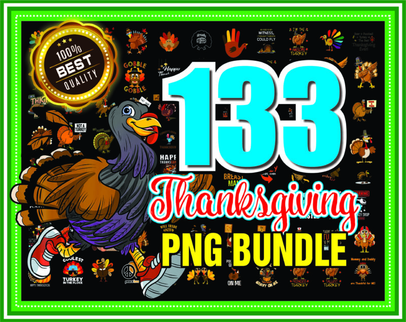 133 Thanksgiving PNG, Thanksgiving Turkey, Thankful Png, Blessed Png, Autumn Bundle, Fall Png Designs, Thanksgiving Fall, Digital Download 891112031