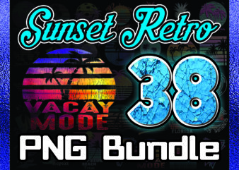 1 Bundle 38 Sunset Retro Png, Retro 1980s 1990s Png, Vintage Retro Sunrise Palm Trees png, Retro 1980s 1990s Png, Summer Holiday,Adventure png 996952859