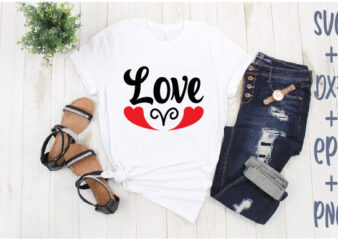 love t shirt vector graphic