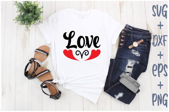 Love t shirt vector graphic