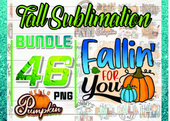 1 Combo 46 Designs Fall Sublimation PNG Bundle, Autumn, Thanksgiving, Pumpkin png, Commercial use, Digital Instant download CB1038445642