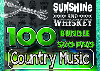 1 Bundle 100 Country Music SVG/PNG Files For Cricut, Country Music svg, Music svg Bundle, Music svg Shirt, Music Lovers svg, Instant Download 1015565186