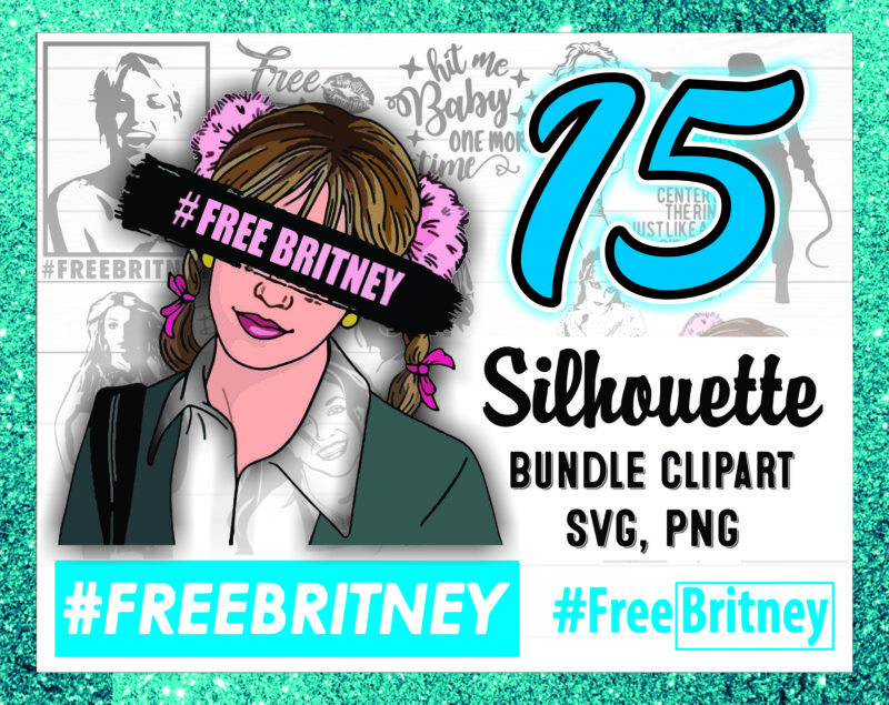 15 Bundle Clipart, Silhouette, Svg, Png, Free Britney, Drawn Britney Spears, Britney Spears’s Portrait Svg, Britney Quotes, Digital Download 1017297314