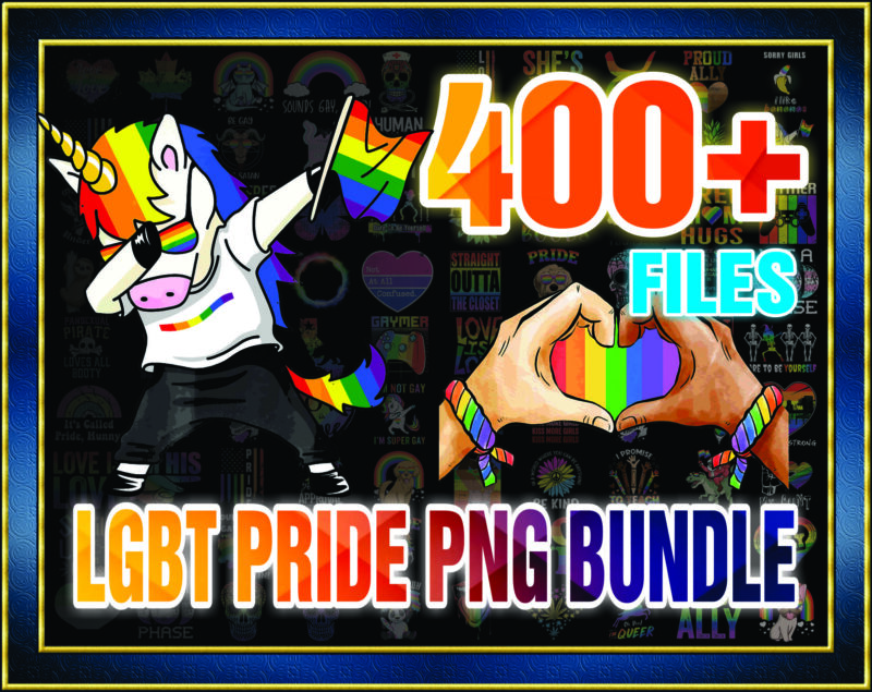 Combo 400+ Files LGBT Pride PNG Bundle, Festival Outfit Png, Rainbow Png, Gay Flag Png, Be Proud Be Fabulous Png, Digital Download 1002265288