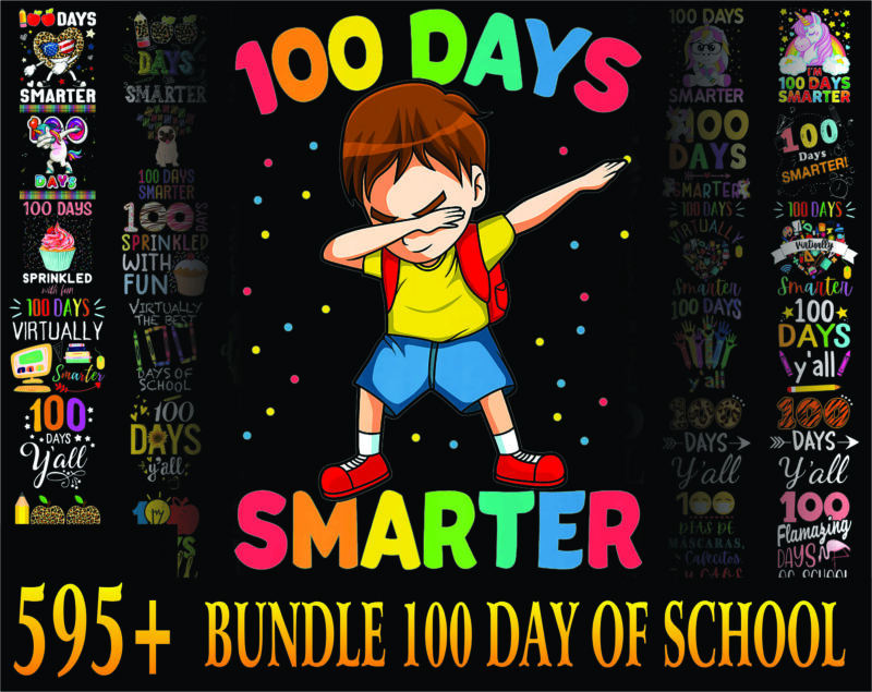 595+ Designs 100 Day of school PNG Bundle, Happy 100 Days Of School Png, 100Th Day Of School, Digital Download 1003441010