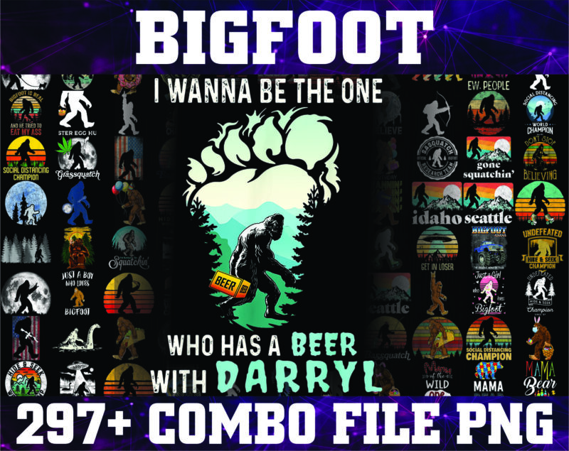 297+ Bigfoot PNG Bundle, Big foot PNG, Yeti PNG, Bigfoot Sayings, Believe in bigfoot, Digital Submilation 929443169