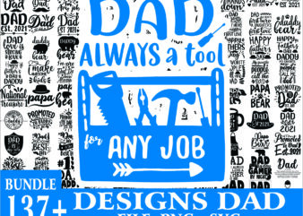 1 Combo 140 Designs Dad SVG Bundle, Fathers Day svg, Daddy svg, Papa svg, Best Dad Ever svg, Father’s Day svg, Family svg, Digital Download CB795217450