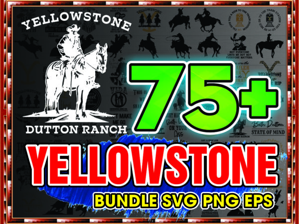 1 bunde 75+ yellowstone svg, yellowstone svg, png, dxf, yellowstone svg cut fies, yellowstone cipart, musicartstore digital download 1019134239