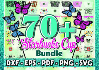 1a 70+ Starbucks Cup SVG PNG Bundle, Starbucks svg, png, dxf, Starbucks svg cut files, Silhouette, Clipart, Digital Download 1005061282