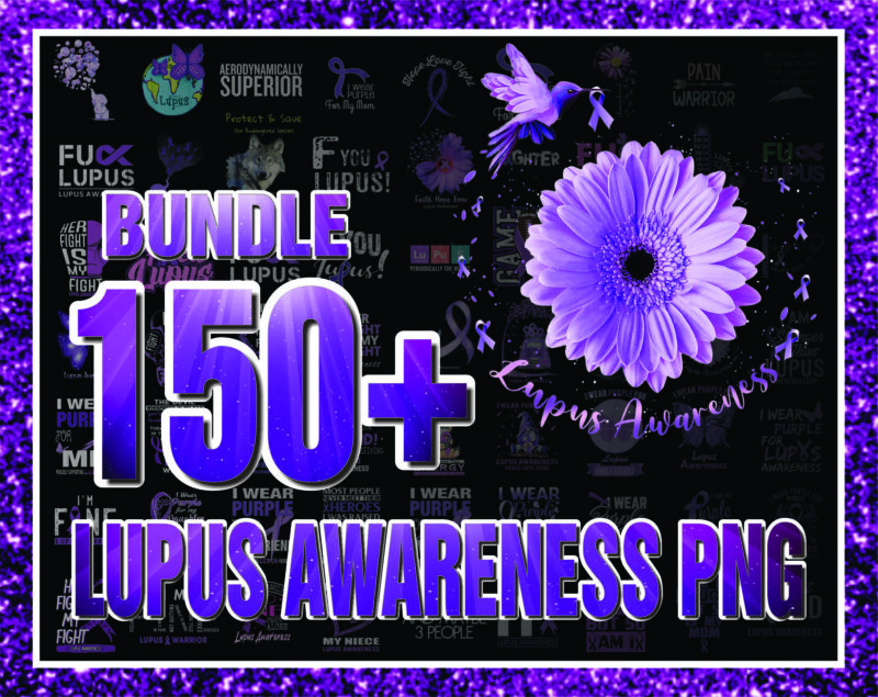 Bundle 150+ Lupus awareness png, Lupus Digital png, Warrio lupus awareness Png, In May We Wear Purple Sublimation Png, Digital Download 1008995659