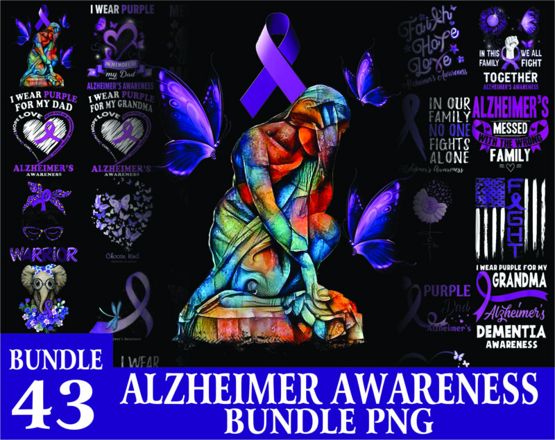 Bundle 43 Alzheimer Awareness Png, Awareness Elephant Purple Png, I Will Remeber For You Png, Foget Me Not Png, Alzheimers Warrior Png, Alzheimers Png 1012552798