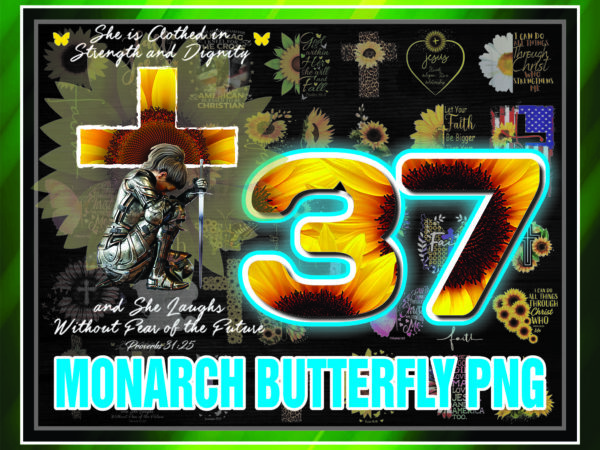 Monarch butterfly png, faith christian cross, printable, digital print design, instant digital download, jesus,sunflower, belief sublimation 974199211