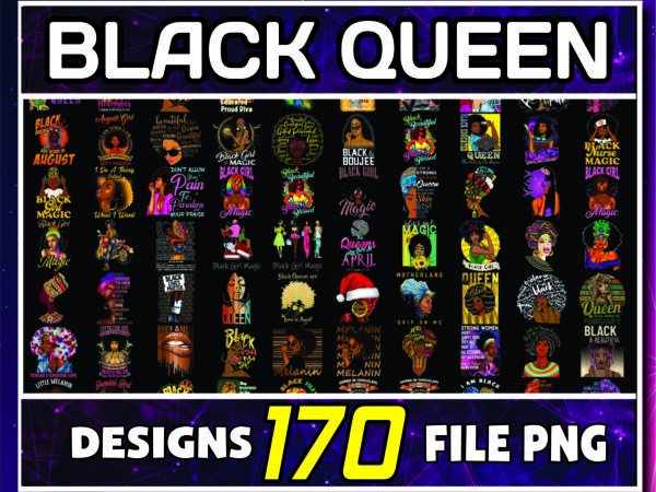 1 combo 170 black queen bundle png, afro woman clipart, black girl magic, birthday, afro lady, black melanin, commercial use, digital download 979478117