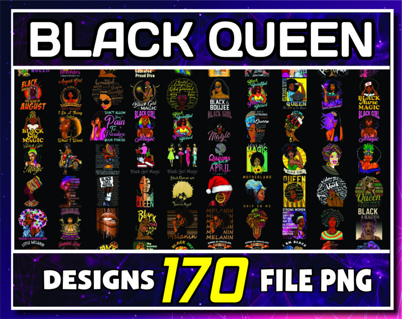 Combo 170 Black Queen Bundle Png, Afro Woman Clipart, Black Girl Magic, Birthday, Afro Lady, Black Melanin, Commercial Use, Digital Download 979478117