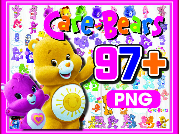 1a 97 care bears clipart- png images 300dpi digital, clip art, instant download, graphics transparent background scrapbook 980324195