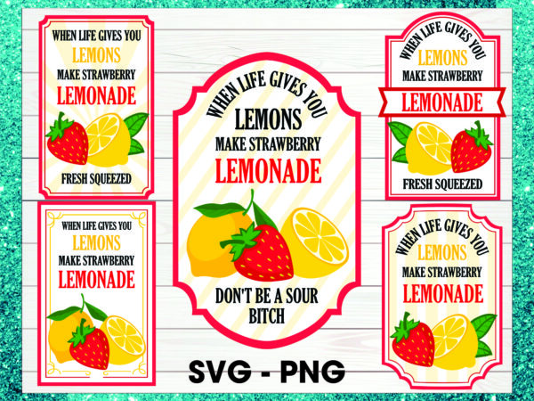 1 bundle when life gives you lemons vodka strawberries png, when life gives you limes mimosas sangria svg, bring the sweet tea, cherry limeade 1040633127
