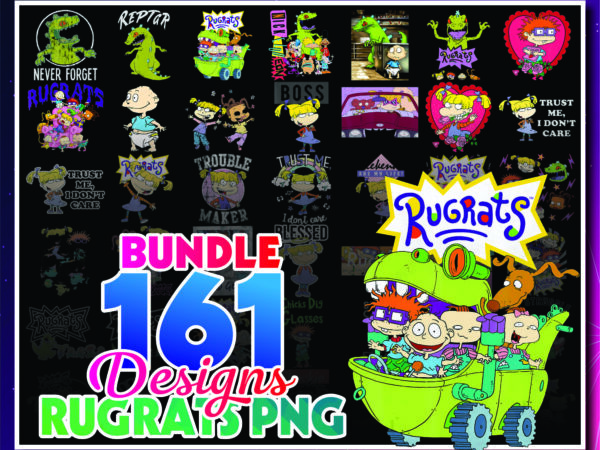 1 bundle 161 designs rugrats png, rugrats friends, tommy chuckie finster, nickelodeon, tumbler, decal, sublimation rugrats, digital download 1006831737