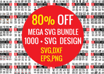 mega svg bundle 1000+ svg design