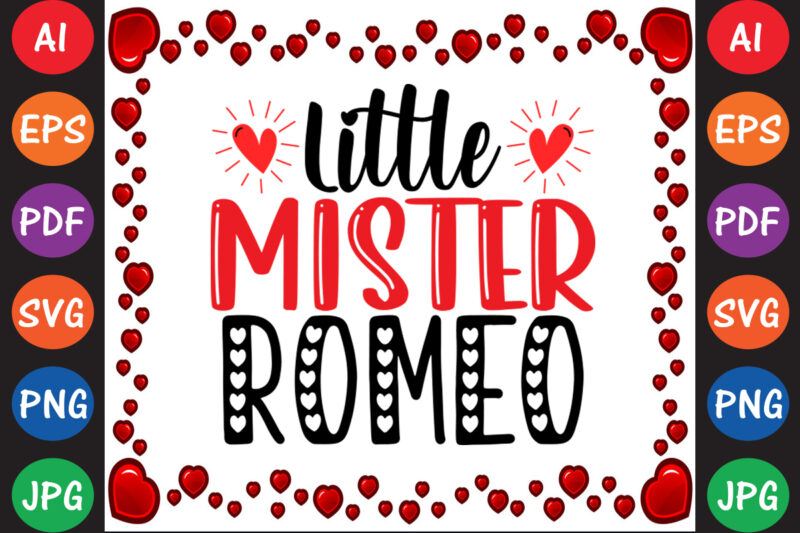 Little Mister Romeo T-shirt And SVG Design