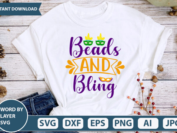 Beads and bling svg vector for t-shirt