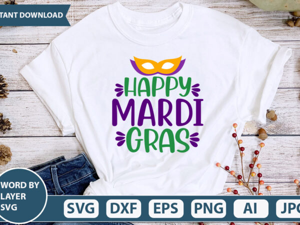 Happy mardi gras svg vector for t-shirt