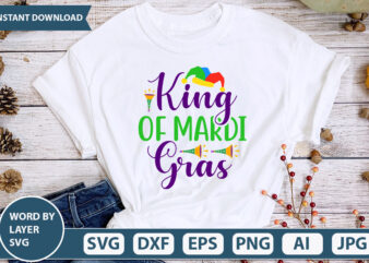 King of Mardi Gras SVG Vector for t-shirt